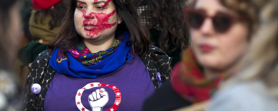 Manifestations contre les violences sexistes et sexuelles à Lausanne le samedi 23 novembre 2019. [Keystone - Laurent Gillieron]