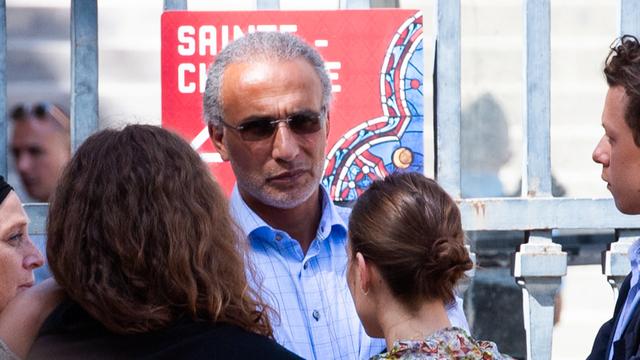 Tariq Ramadan devant le Palais de Justice de Paris, le 30 août 2019.