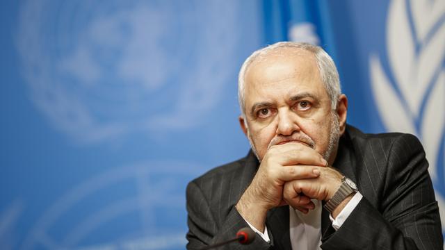 Le ministre iranien des Affaires étrangères, Mohammad Javad Zarif, photographié ici le 29 octobre 2019 à l'ONU à Genève. [Keystone - Valentin Flauraud]