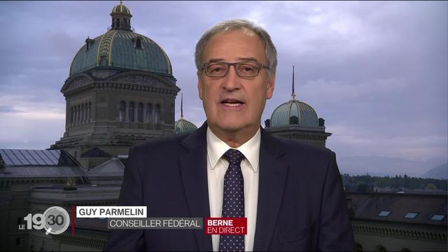 Guy Parmelin, conseiller fédéral chargé de l'Économie. [RTS]