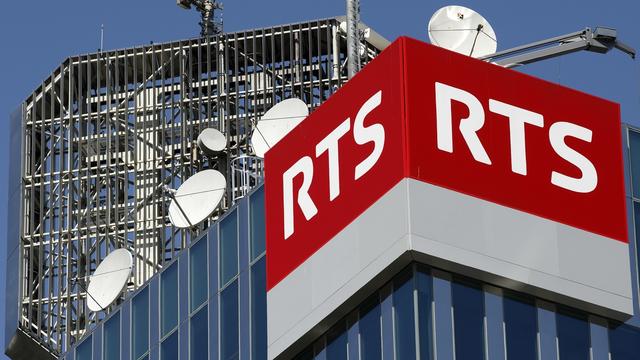 Vue de la tour de la Radio Télévision Suisse, RTS, à Genève. [KEYSTONE - SALVATORE DI NOLFI]