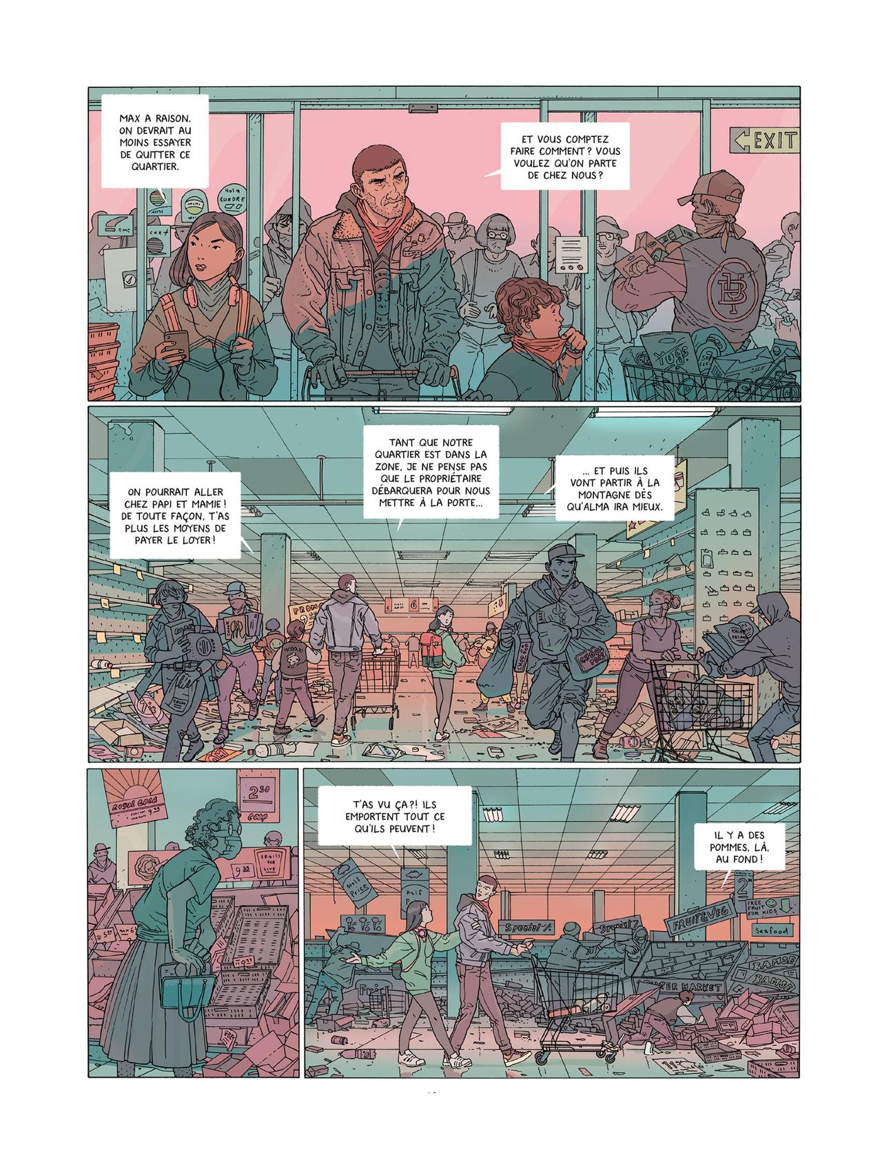 Une planche de la BD "La chute" de Jared Muralt. [éditions Futuropolis]