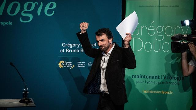 L'écologiste Grégory Doucet se'empare de la mairie de Lyon. [AFP - Jeff Pachoud]