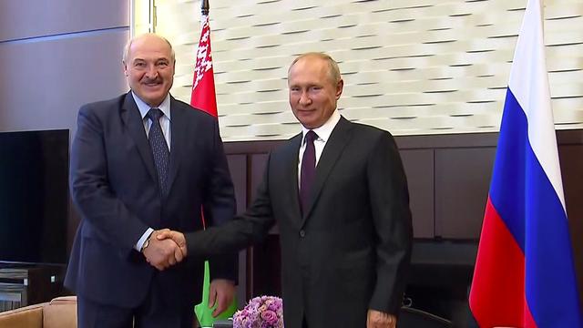 Alexandre Loukachenko et Vladimir Poutine. [Keystone - Russian Presidential Executive Office]