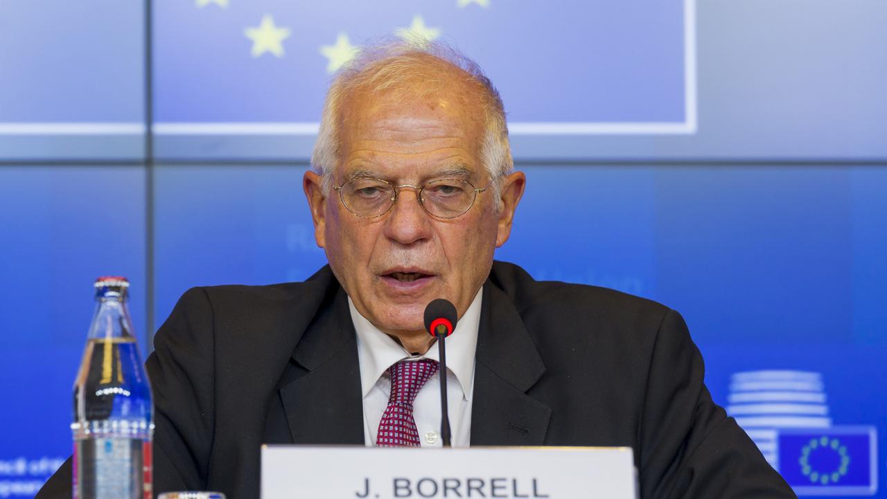 Le chef de la diplomatie européenne Josep Borrell a annoncé des sanctions contre six personnalités russes. [AP - Jean-Christophe Verhaegen]