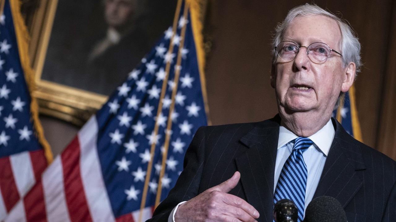 Influent leader républicain, Mitch McConnell reconnaît la victoire de Joe Biden. [Keystone - EPA/Sarah Silbiger]