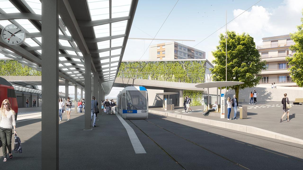 Les travaux du tram Lausanne-Renens débuteront cet automne. [Etat de Vaud]