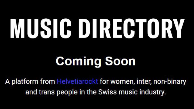 Capture d'écran du site musicdirectory.ch qui sera lancé le 20 octobre 2020. [musicdirectory.ch]