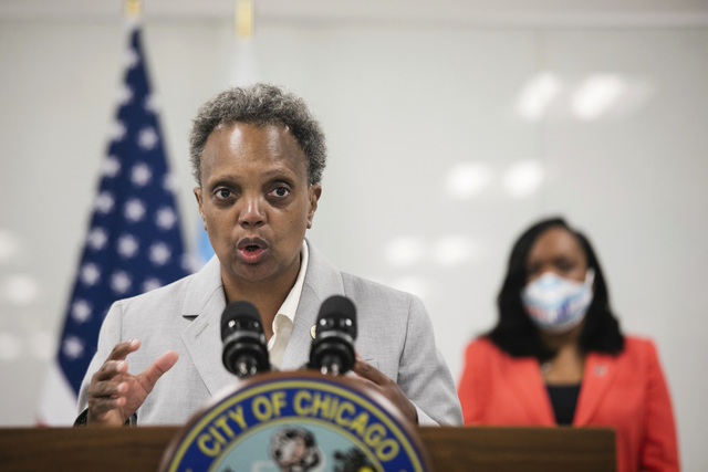 La maire de Chicago Lori Lightfoot. [Chicago Sun-Times/AP/Keystone - Pat Nabong]