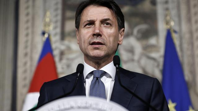 Giuseppe Conte, chef du gouvernement italien. [Keystone/EPA - RICCARDO ANTIMIANI]