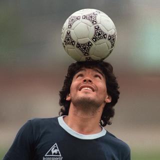 Maradona à l'entraînement avec la sélection argentine à Mexico en 1986. [Jorge Duran]