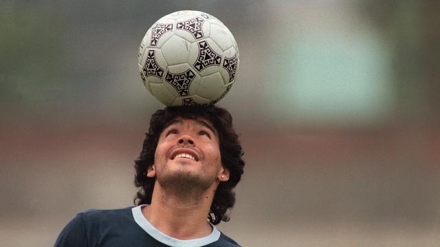 Maradona à l'entraînement avec la sélection argentine à Mexico en 1986. [Jorge Duran]