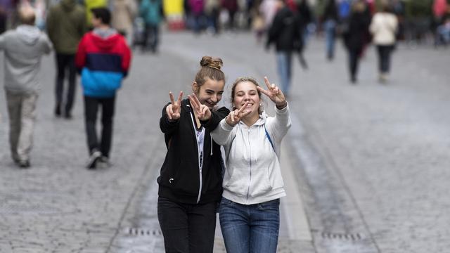 La Suisse se classe au 4e rang concernant le bien-être des enfants [Keystone - Lukas Lehmann]