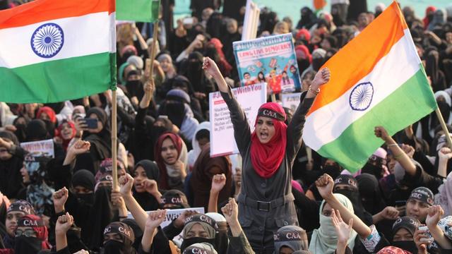 Manifestations et grèves contre les réformes économiques en Inde. [ANADOLU AGENCY/ AFP - Imtiyaz Shaikh]