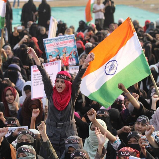 Manifestations et grèves contre les réformes économiques en Inde. [ANADOLU AGENCY/ AFP - Imtiyaz Shaikh]