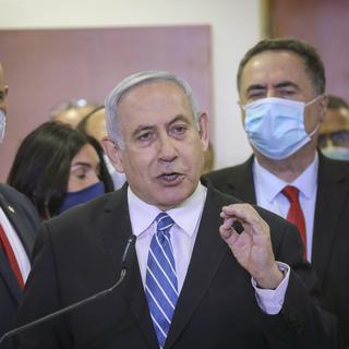 Le premier ministre israélien Benjamin Netanyahu prévoit l'annexion prochaine d'une partie de la Cisjordanie. [Keystone/AP Photo - Yonatan Sindel]