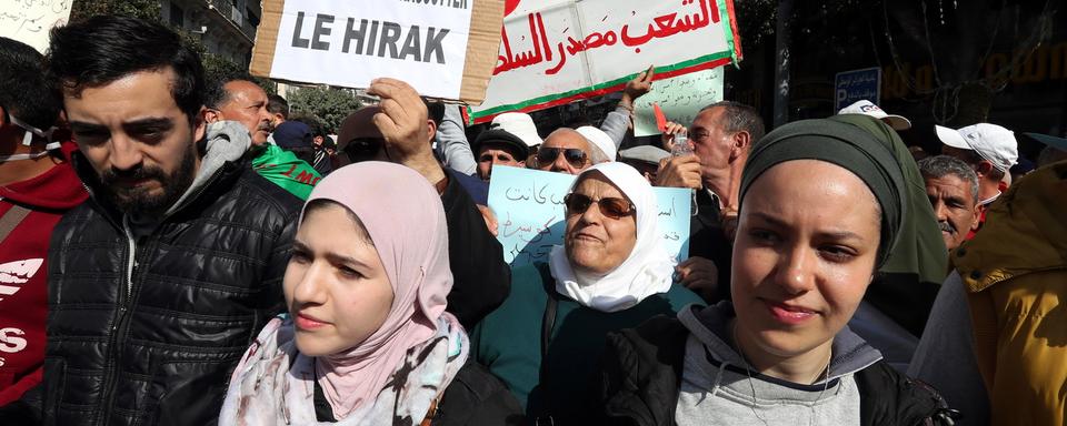 Le mouvement de contestation algérien "Hirak" fête sa première année d'existence. [EPA/ Keystone - Mohamed Messara]