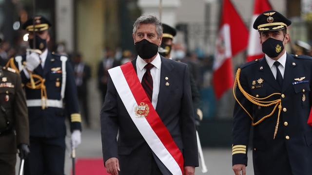 Le nouveau président péruvien par intérim Francisco Sagasti. [EPA/Keystone - Paolo Aguilar]