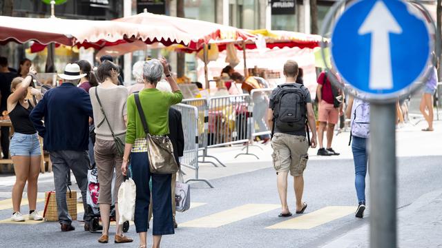 Les mesures lausannoises sont aussi destinées à créer plus de convivialité. [Keystone - Laurent Gilliéron]