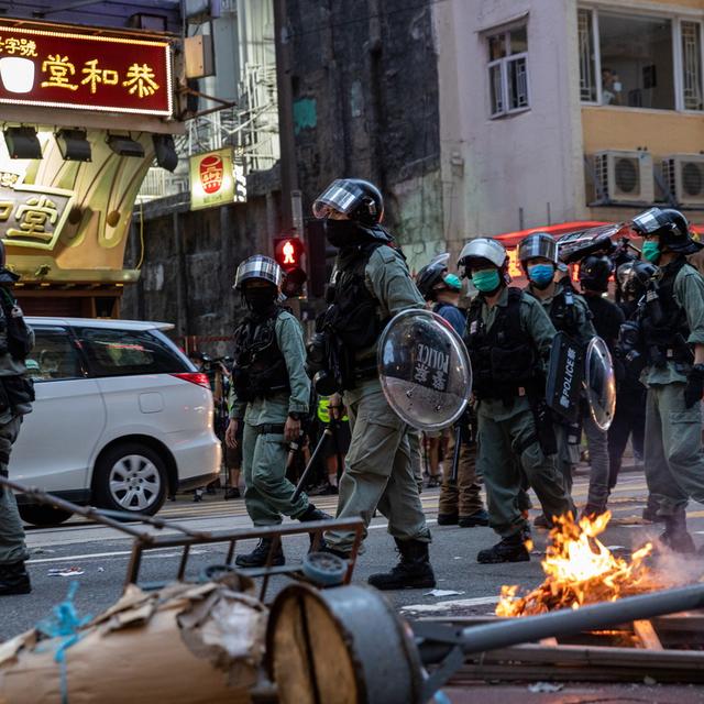 Les manifestations violentes à Hong-Kong continuent. [EPA/Keystone - Jérôme Favre]