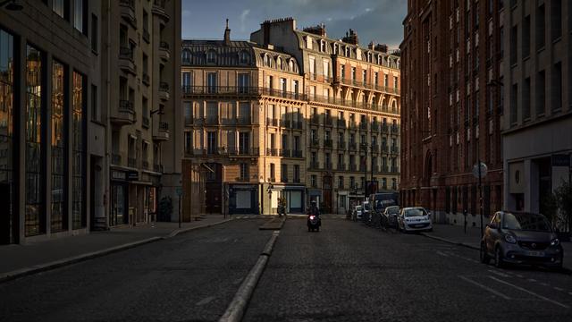 Une rue vide à Paris le 18 mars 2020. [AFP - Antonin Burat / Hans Lucas]