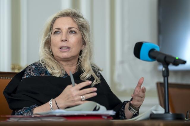 La conseillère d'Etat genevoise Nathalie Fontanet a un parcours de vie singulier. [Keystone - Martial Trezzini]