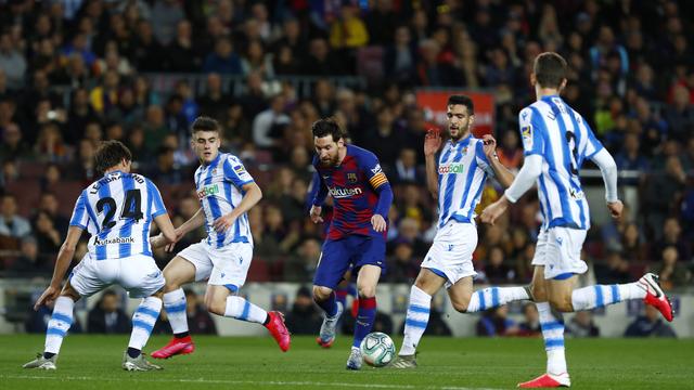 Si la Liga devait s'arrêter, Barcelone et la Real Sociedad seraient qualifiés pour la Ligue des champions. [Joan Monfort]