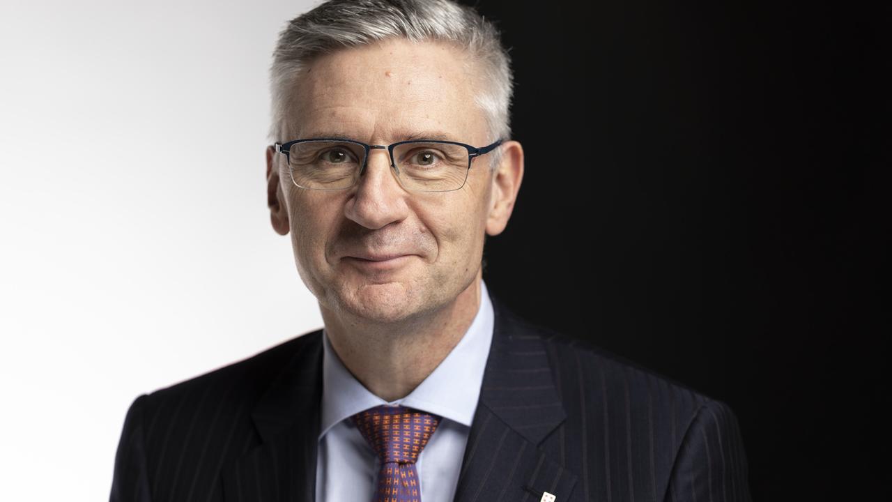 Le conseiller national argovien Andreas Glarner se présente officiellement à la présidence de l'UDC. Portrait réalisé à Berne le 3 décembre 2019. [Keystone - Gaëtan Bally]