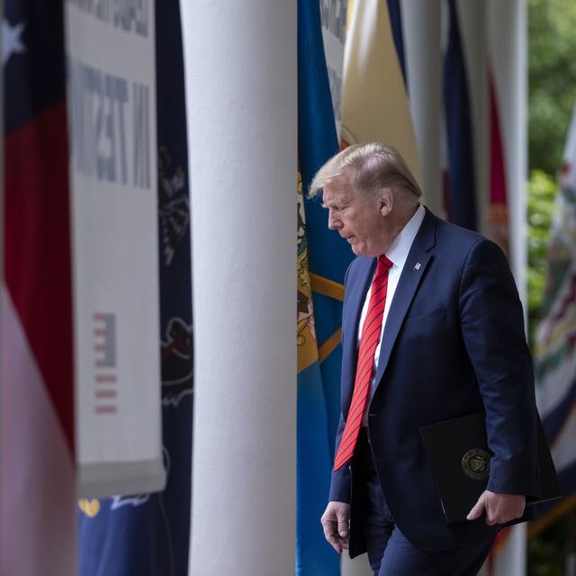 Donald Trump semble bien seul aujourd’hui dans sa croisade contre l’OMS. [Keystone - AP Photo/Alex Brandon]