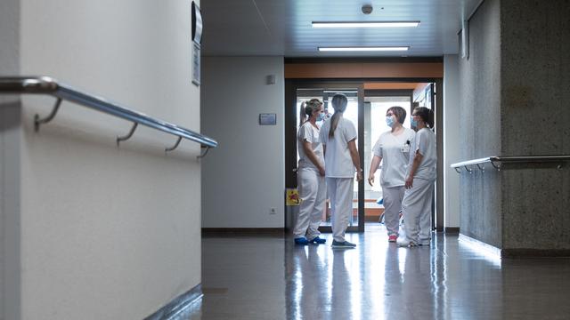 Des infirmières de l'Hôpital régional de Lugano. [Keystone/Ti-Press - Alessandro Crinari]