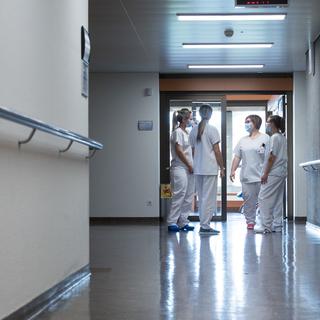 Des infirmières de l'Hôpital régional de Lugano. [Keystone/Ti-Press - Alessandro Crinari]