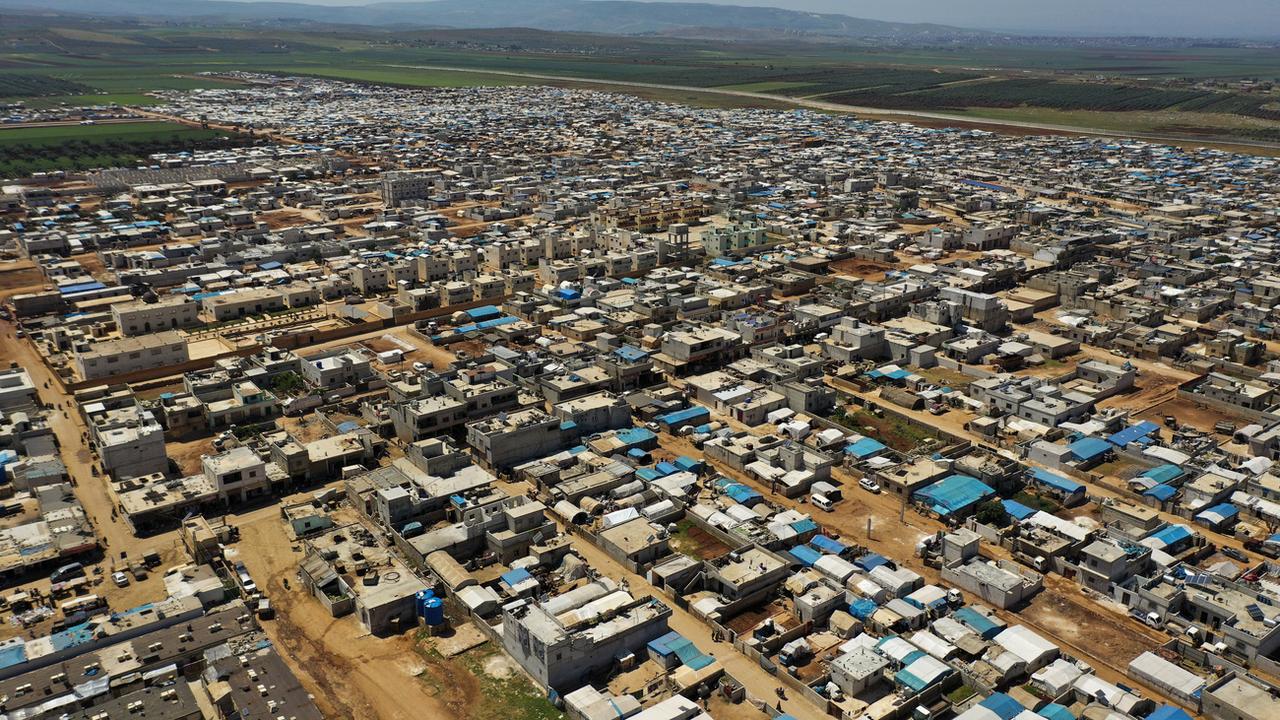 Le camp de réfugiés d'Atma, au nord de la Syrie. [Keystone - AP Photo/Ghaith Alsayed]