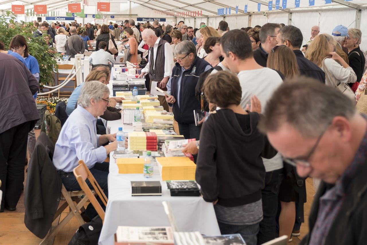 L'édition 2017 du Livre sur les quais à Morges. [Keystone - Cyril Zingaro]