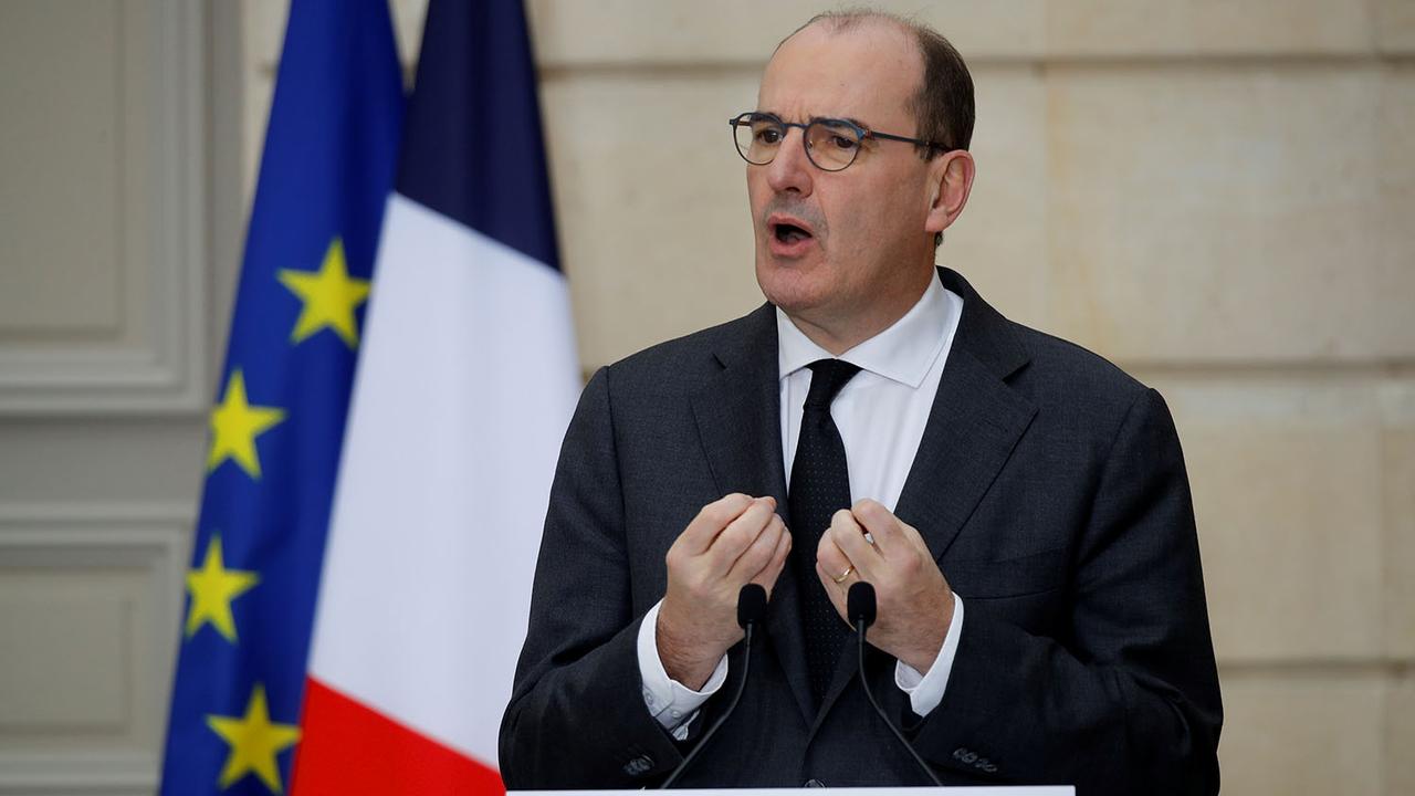 Jean Castex à l'issue du Conseil des ministres à L'Elysée, 09.12.2020. [Pool/AFP - Charles Platiau]