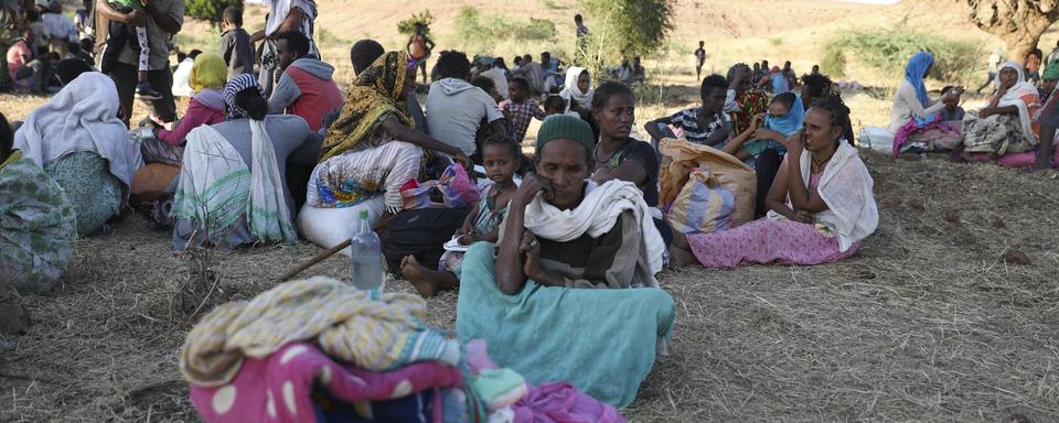 Des réfugiés éthiopiens dans la région de Qadarif, dans l'est du Soudan, le 17 novembre 2020. [Keystone/AP photo - Marwan Ali]