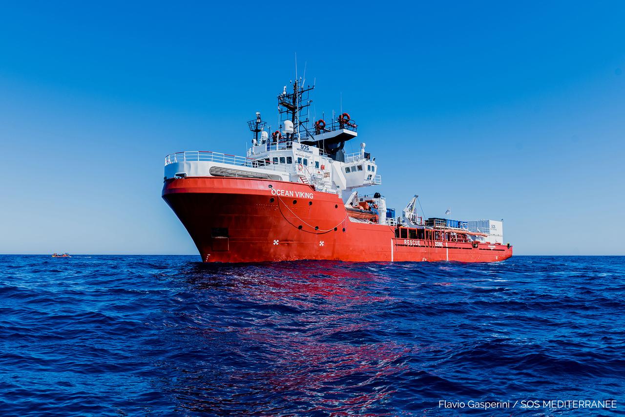 L'Ocean Viking, navire de secours de SOS Méditerranée. [SOS Méditerranée - Flavio Gasperini]