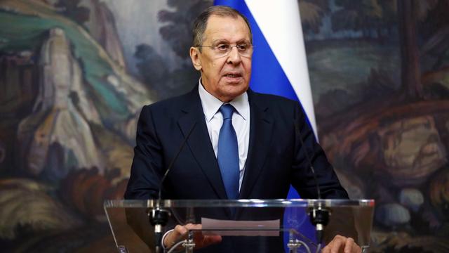 Le ministre russe des affaires étrangères Sergeï Lavrov. [Keystone/EPA - Russian Foreign Affairs Ministry]