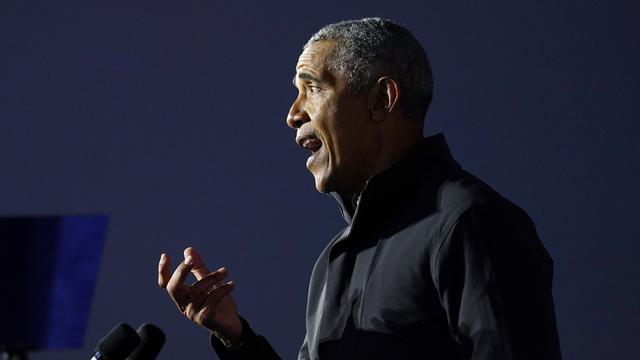 Barack Obama lors d'un meeting de soutien à Joe Biden à Detroit, 31.10.2020. [AP/Keystone - Andrew Harnik]