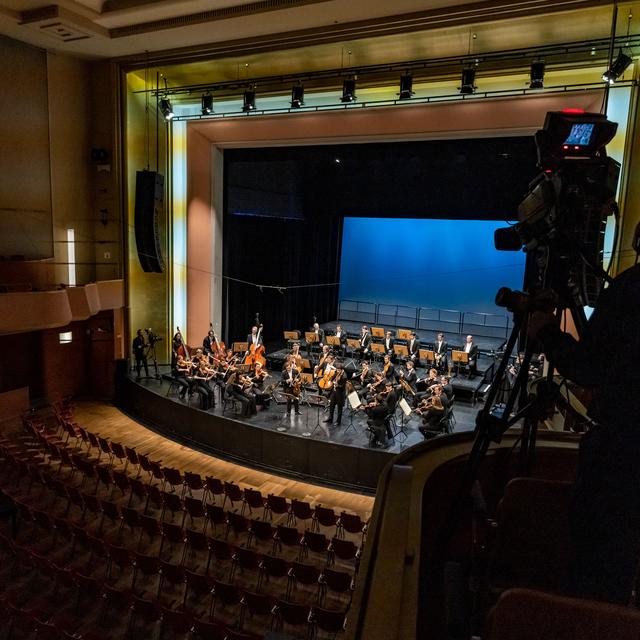 L'Orchestre de chambre de Lausanne et Renaud Capuçon pour un concert exceptionnel capté par la RTS. [RTS - Jay Louvion]