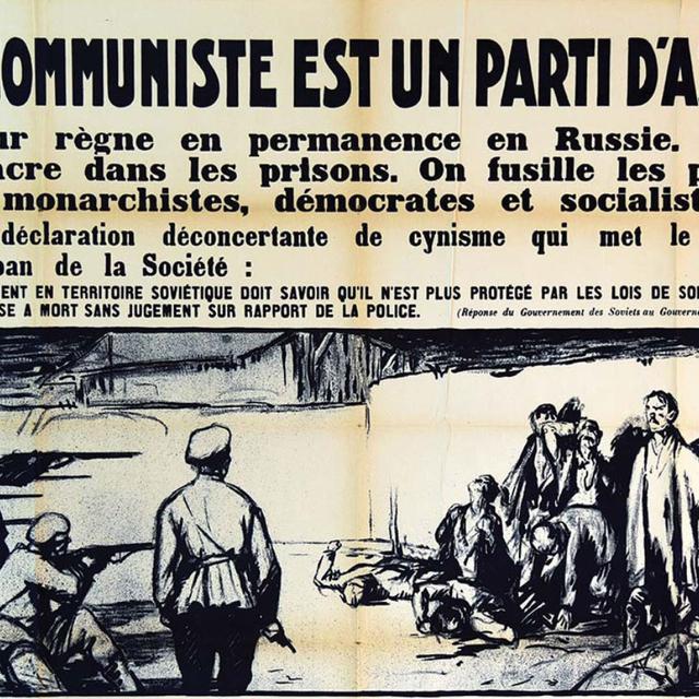 Détail d'une affiche éditée par l'imprimerie du Service de propagande, Paris, vers 1930 (80 x 120 cm).