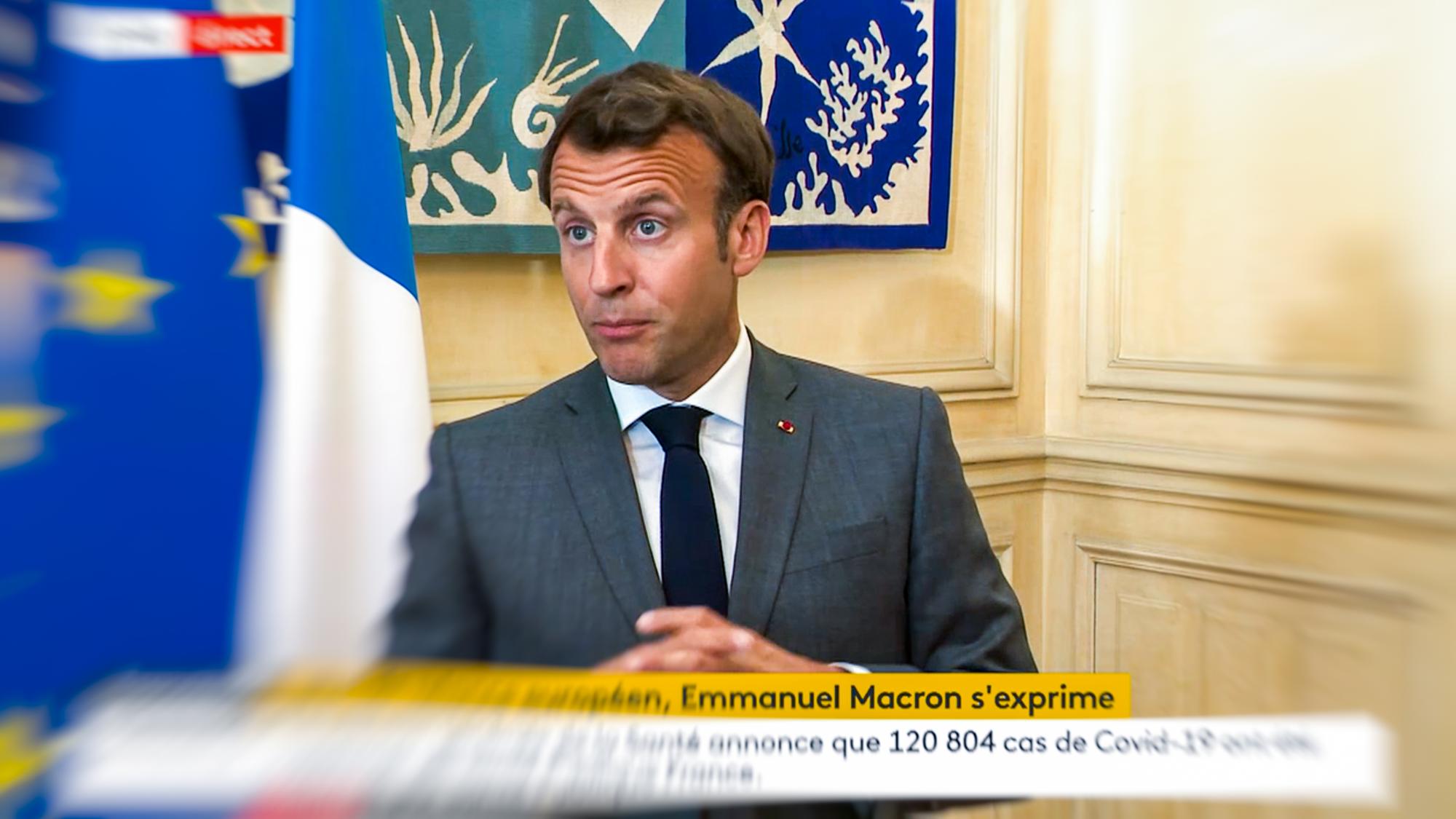Emmanuel Macron s'exprime sur le plan de relance (capture d'écran) [AFP - Hans Lucas]