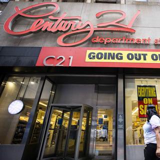 Un magasin new yorkais en faillite. [Keystone/EPA - Justin Lane]