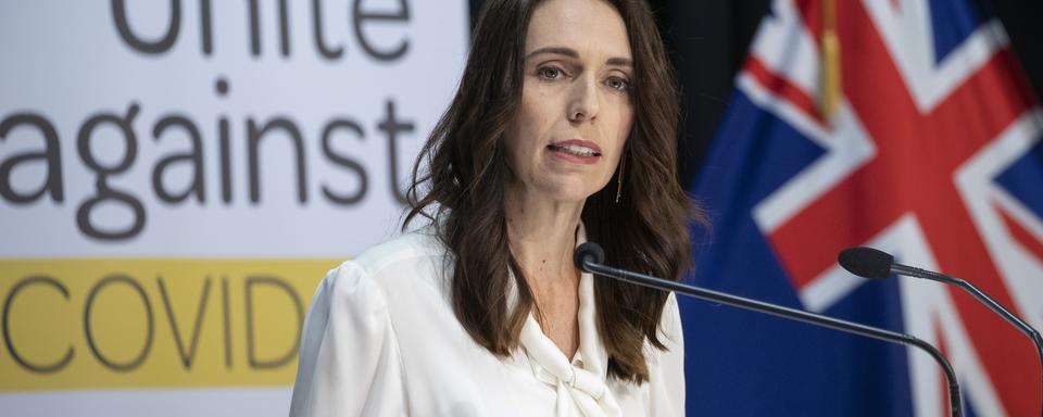 La Première ministre néo-zélandaise Jacinda Ardern. [Pool/AP/Keystone - Mark Mitchell]