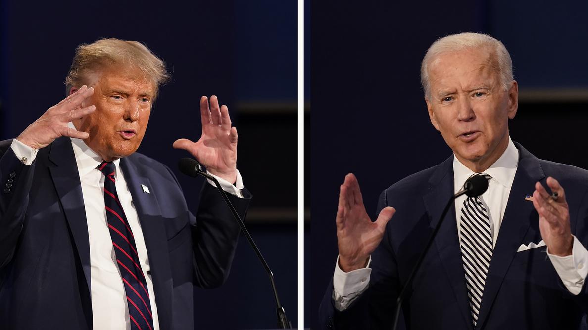 Pas de débat, mais un duel à distance entre Donald Trump et Joe Biden. L'un sur sur NBC, l'autre sur ABC. [Keystone/AP photo - Patrick Semansky]