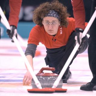 Laurence Bidaud, spécialiste de curling. [AP Photo/ Keystone - Julie Jacobson]