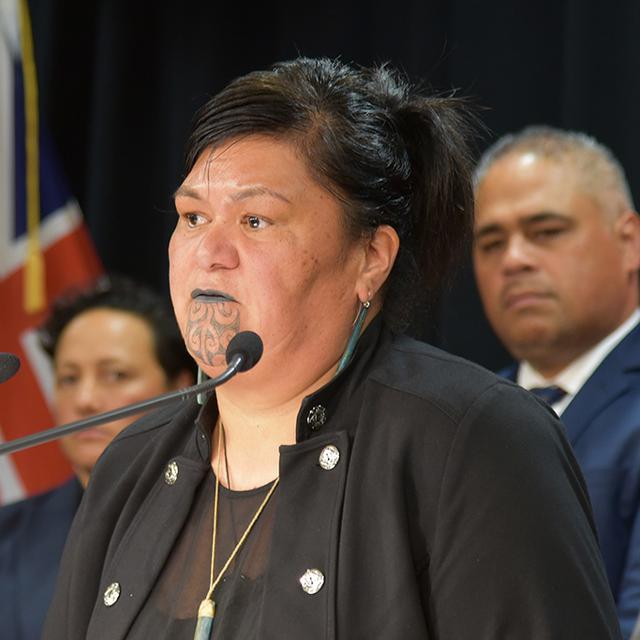 La maori Nanaia Mahuta est la nouvelle ministre des Affaires étrangères de Nouvelle-Zélande. [Keystone - Ben McKay - EPA]