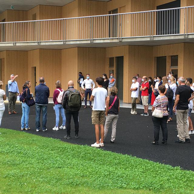 Accueil des étudiants au Vortex de Lausanne en août 2020. [RTS - Sarah Clément]