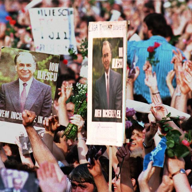 Le 20 mai 1990, premières élections libres en Roumanie. [AFP - Gerard Fouet]
