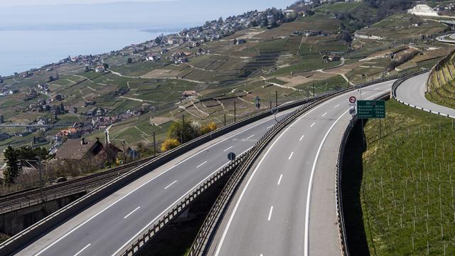 L'A9 a été fermée entre Vevey et Chexbres (image d'illustration). [Keystone - Jean-Christophe Bott]