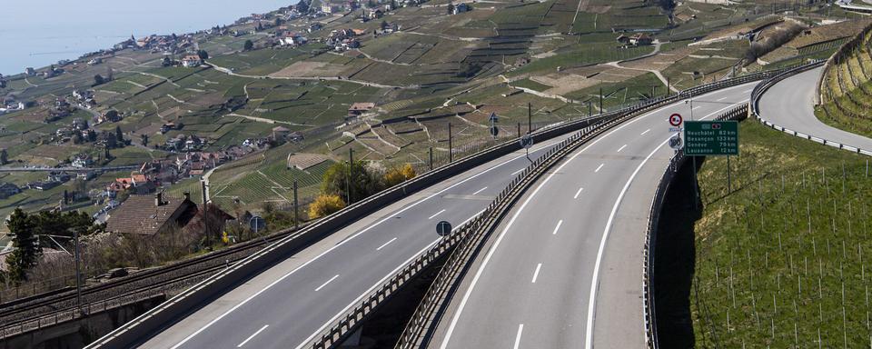 L'A9 a été fermée entre Vevey et Chexbres (image d'illustration). [Keystone - Jean-Christophe Bott]